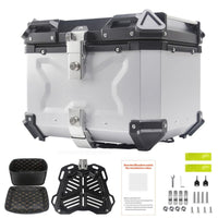 Garvee Valigia Moto 45L Borsa Posteriore Impermeabile Alluminio Touring Nero