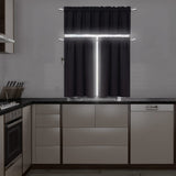 Tende oscuranti GARVEE per bagni, 2 pannelli, oscuranti, tessuto nero, 26x24 pollici, lunghezza corta, ideali per piccole finestre, cucine, camper - Nero