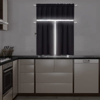 Tende oscuranti GARVEE per bagni, 2 pannelli, oscuranti, tessuto nero, 26x24 pollici, lunghezza corta, ideali per piccole finestre, cucine, camper
