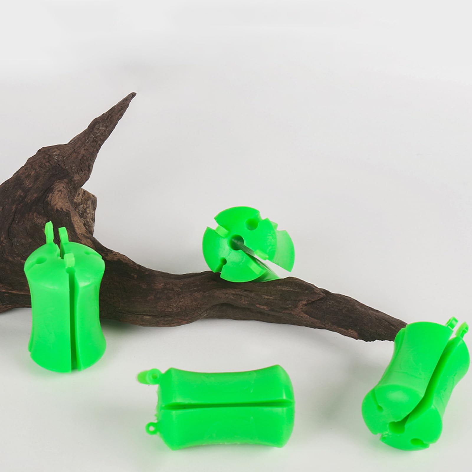 Garvee 8 pezzi cinghie porta canna da pesca in silicone estensibile a 4 fori portatili per accessori da pesca all'aperto