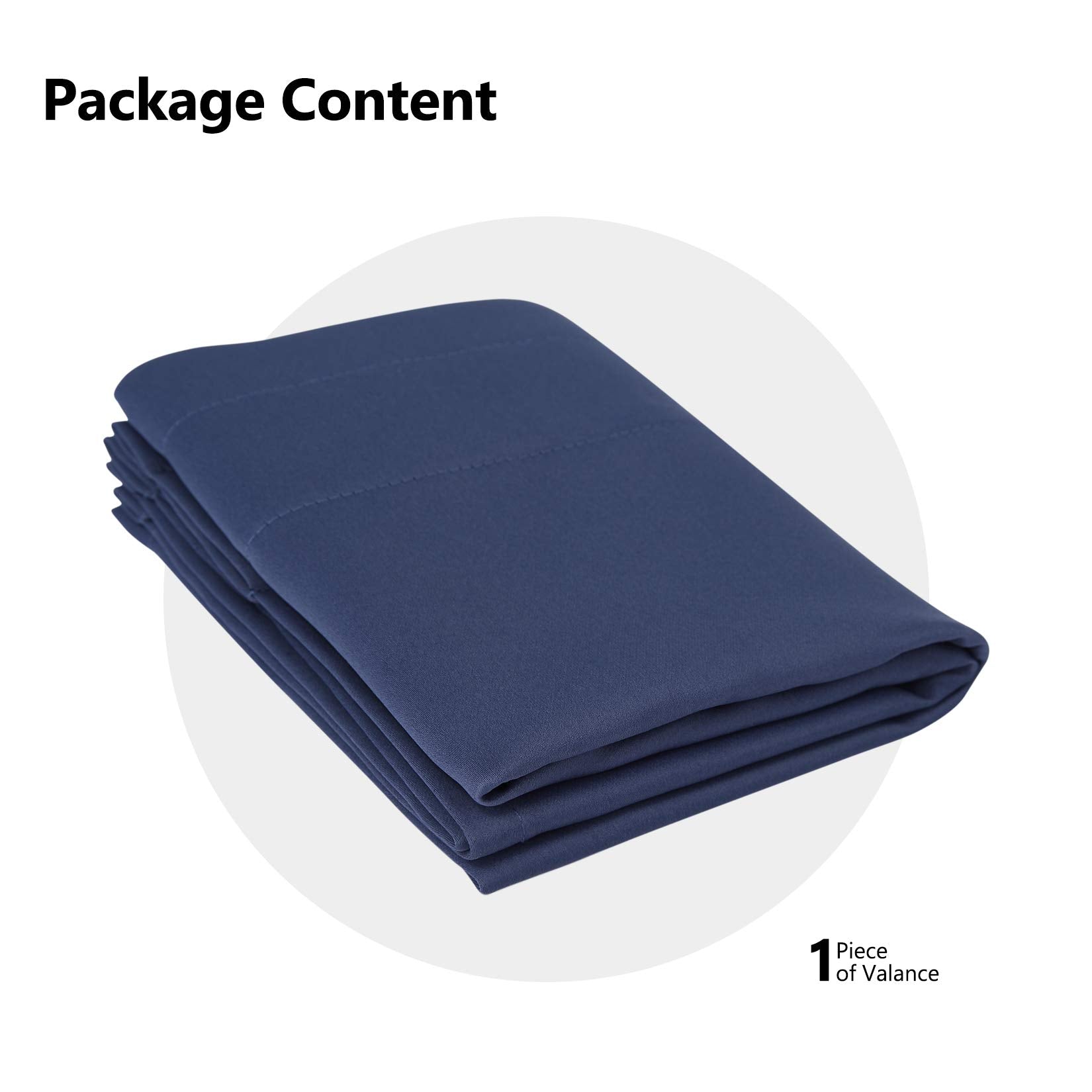 Garvee 2 pezzi mantovane oscuranti per finestre, soggiorno, cucina, camera da letto, mantovane per finestre termoisolanti, blu navy, 26 × 30 pollici