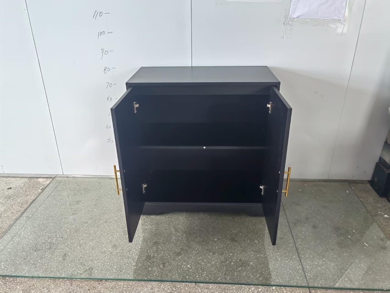 Credenza Garvee con 2 ante in rattan per soggiorno e sala da pranzo, ampio spazio di archiviazione, robusta, versatile, sicura, MDF, colore naturale