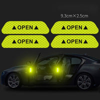 Garvee Adesivi Riflettenti Universali per Porte Auto - PET Resistente - Giallo - Sicurezza Stradale