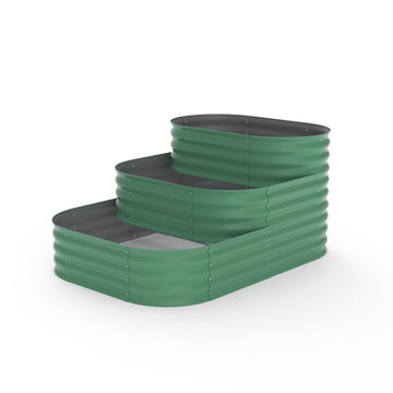 Kit da giardino rialzato in acciaio inossidabile Garvee, 61x42x31 cm, per verdure e erbe aromatiche da esterno