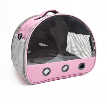 Garvee Borsa da trasporto piccola per porcellini d'India, borsa da viaggio portatile per criceti, conigli, ricci, petauri dello zucchero, adatta a più animali domestici, dimensioni compatte, rosa
