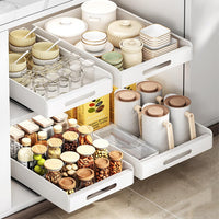 Garvee Organizer Estraibile Per Cucina Scaffali Scorrevoli In Acciaio Carbonio Bianco 35cm Per Cucina E Bagno