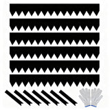 Garvee Bordo Paesaggistico in Acciaio Zincato 6-Pezzi, Bordo Flessibile e Resistente alla Ruggine per Giardino e Aiuole, Divisore per Prato e Sentieri - 40*15cm 6-Pack Black