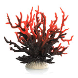 Garvee Piante artificiali per acquario Decorazione di corallo Plastica di alta qualità per acquario e bonsai 17x6,5x14,5 cm - Nero e rosso