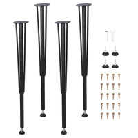 Gambe per tavolo in metallo Garvee da 28 pollici - Altezza regolabile, robuste, versatili per ufficio, sala da pranzo e design di tavoli fai da te