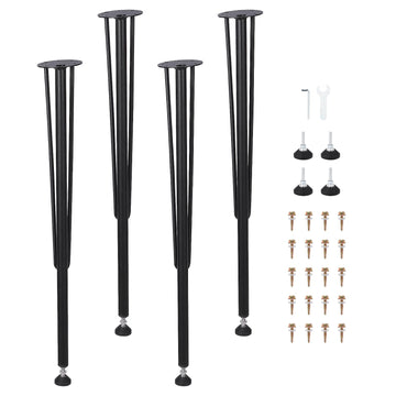 Gambe per tavolo in metallo Garvee da 28 pollici - Altezza regolabile, robuste, versatili per ufficio, sala da pranzo e design di tavoli fai da te