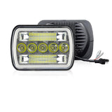 Garvee Set Fari LED Moto U7 DRL 13x18/15x18 cm 400W 40000lm Nero Impermeabile per Guida Notturna