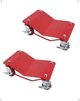 Garvee Auto Dolly Set 2x - Capacità 3000 libbre, Acciaio al Carbonio, Antiscivolo, Ruote 360° 16"x13" Rosso | Perfetto per Festa del Papà in Officina e Garage - rosso