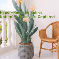 Garvee 36 pollici cactus artificiale grande e realistico in plastica soggiorno ufficio arredamento verde