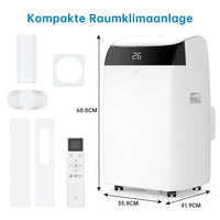 Condizionatore d'aria GARVEE 12000 BTU, efficiente dal punto di vista energetico, silenzioso, compatto e robusto, per soggiorno, ufficio