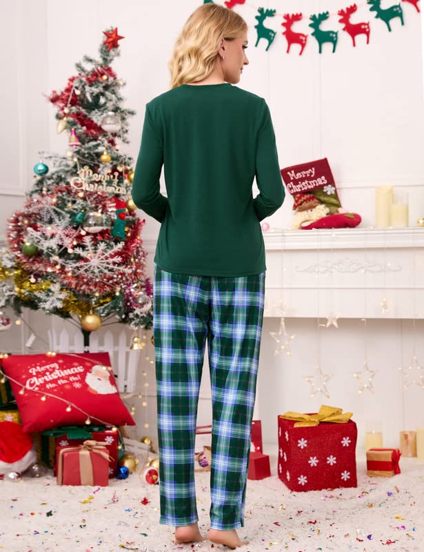 Garvee Christmas Family Christmas Pigiama Set Manica Lunga Due Pezzi Pigiama da Notte Verde M Comodo Caldo Per Feste e Celebrazioni in Famiglia