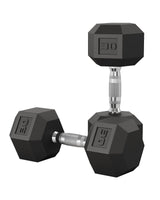 Set Manubri Esagonali Garvee 2,3-22,7 kg: Nucleo Ghisa, Rivestimento Gomma, Impugnatura Antiscivolo, Allenamento Casa Nero