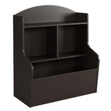Scaffale Libri e Giocattoli Garvee per Bambini 3 Ripiani in MDF per Cameretta, Camera da Letto, Bianco, Salvaspazio - Brown