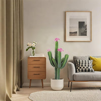 Cactus artificiale Garvee da 3 piedi, design realistico, in plastica, per uso interno ed esterno, 36 pollici, verde