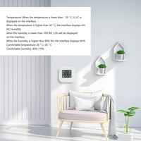 Garvee Termometro digitale per ambienti, igrometro, confezione da 6, monitor LCD per umidità, temperatura, display in plastica per serra, casa e ufficio