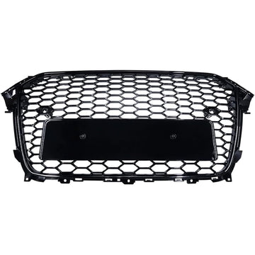 Telaio griglia paraurti anteriore a nido d'ape Garvee per Audi A4 B8PA 2013-2016, robusto, vestibilità perfetta, plastica, senza logo, modello europeo
