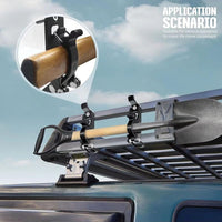 Portapala Garvee da tetto, 4 x 17-40 mm, in lega di zinco, per camion, auto e barche, nero