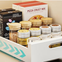 Garvee Organizer per mobili da cucina in acciaio al carbonio, inserto per cassetto estensibile per cucina e bagno, salvaspazio, robusto cestino estraibile