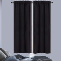 Garvee Cortina Opaca Tenda oscurante per cucina e camera da letto, insonorizzata, in poliestere, a risparmio energetico, nera, 66x114 cm, 2 pezzi, stile bistrot