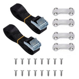 Garvee, set da 22 cinghie di fissaggio per barche con cricchetto e ganci, poliestere robusto, tenuta sicura, versatile per kayak, auto, yacht