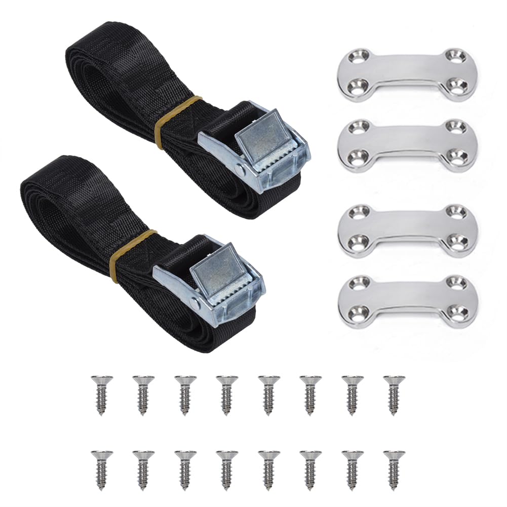 Garvee, set da 22 cinghie di fissaggio per barche con cricchetto e ganci, poliestere robusto, tenuta sicura, versatile per kayak, auto, yacht