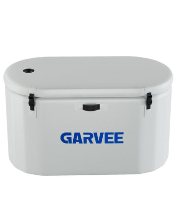Vasca da bagno ghiacciata Garvee per atleti, 248 galloni, ovale, portatile, in PVC e fibra di vetro, coperchio isolato, per il recupero