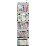 Garvee Organizer da appendere alla porta con 5/10 tasche per cameretta dei bambini, camera da letto, ufficio, bagno; salvaspazio, facilmente accessibile, design moderno - Grigio