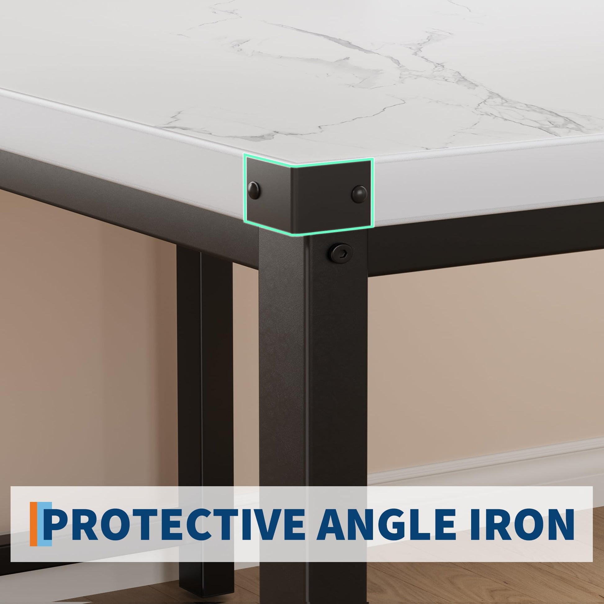 Set Garvee per 4 persone con seduta e panca imbottite, legno MDF, compatto per piccoli spazi, robusta struttura a H, grigio