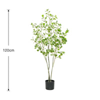 Albero di ficus artificiale Garvee da 4 piedi con rami regolabili per soggiorno e ufficio, facile da pulire, design del vaso stabile, verde