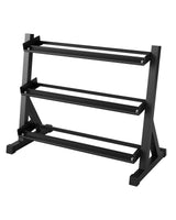 Porta Manubri Garvee 3 Livelli Capacità 453 kg Acciaio al Carbonio Base Antiscivolo Nero per Palestra Casa