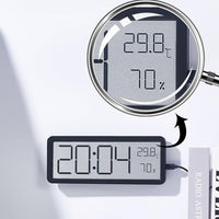 Garvee Orologio Digitale LED Silenzioso con Data, Temperatura e Umidità - Ricaricabile, Design Moderno in Plastica, USB/AAA, 12/24H - Per Camera da Letto e Ufficio