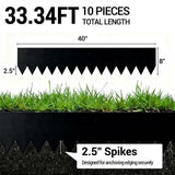 Garvee Bordo Paesaggistico in Acciaio Zincato 10-Pack, Resistente alle Intemperie, Flessibile, per Giardini e Aiuole, Design Curvo, Acciaio Galvanizzato