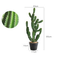 Cactus artificiale Garvee da 32 pollici con texture realistica, materiale PE resistente per ufficio e casa, verde