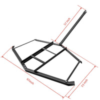 Livellatrice per vialetti Garvee da 60 pollici con bulloni regolabili e 2 barre di rinforzo per giardino, cortile, campo, acciaio Q235, attaccato al perno, compatibile con ATV/UTV