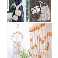 Corda di cotone Garvee 4 mm x 50 m intrecciata naturalmente robusta per macramè fai da te decorazioni da parete porta piante confezioni regalo