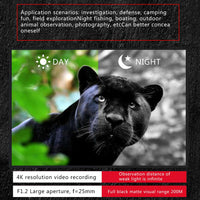 Dispositivo per la visione notturna Garvee 4K 36MP Binocolo a infrarossi per campeggio e caccia, schermo da 3 pollici, nero