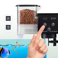 GARVEE Mangiatoia automatica per pesci per acquari, alimentazione temporizzata, mantiene asciutto, capacità 500 ml