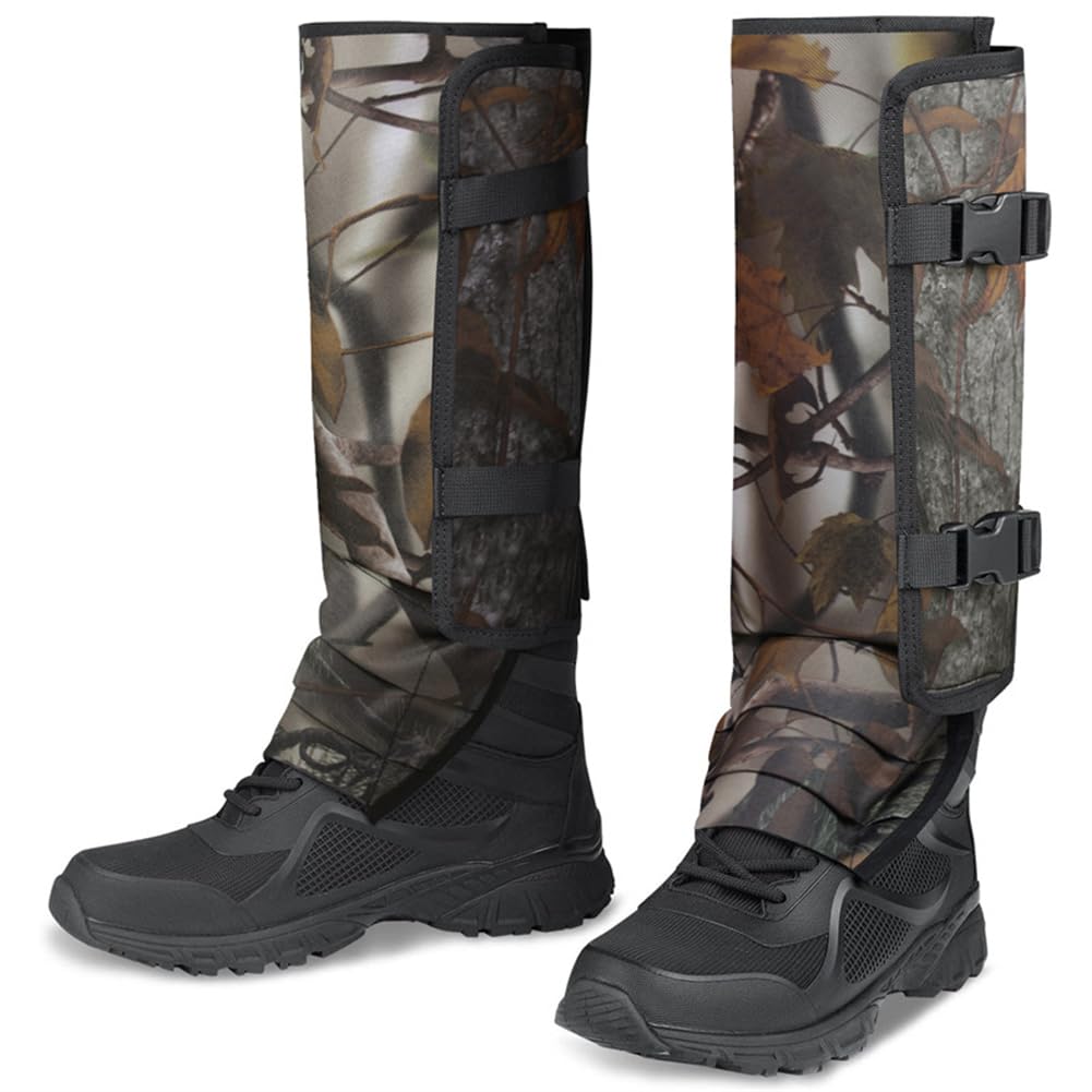 Garvee Vandring Ormdamasker per uomo e donna, impermeabile, anti-morso, regolabile, durevole, senza fili, nero, per escursionismo e sci