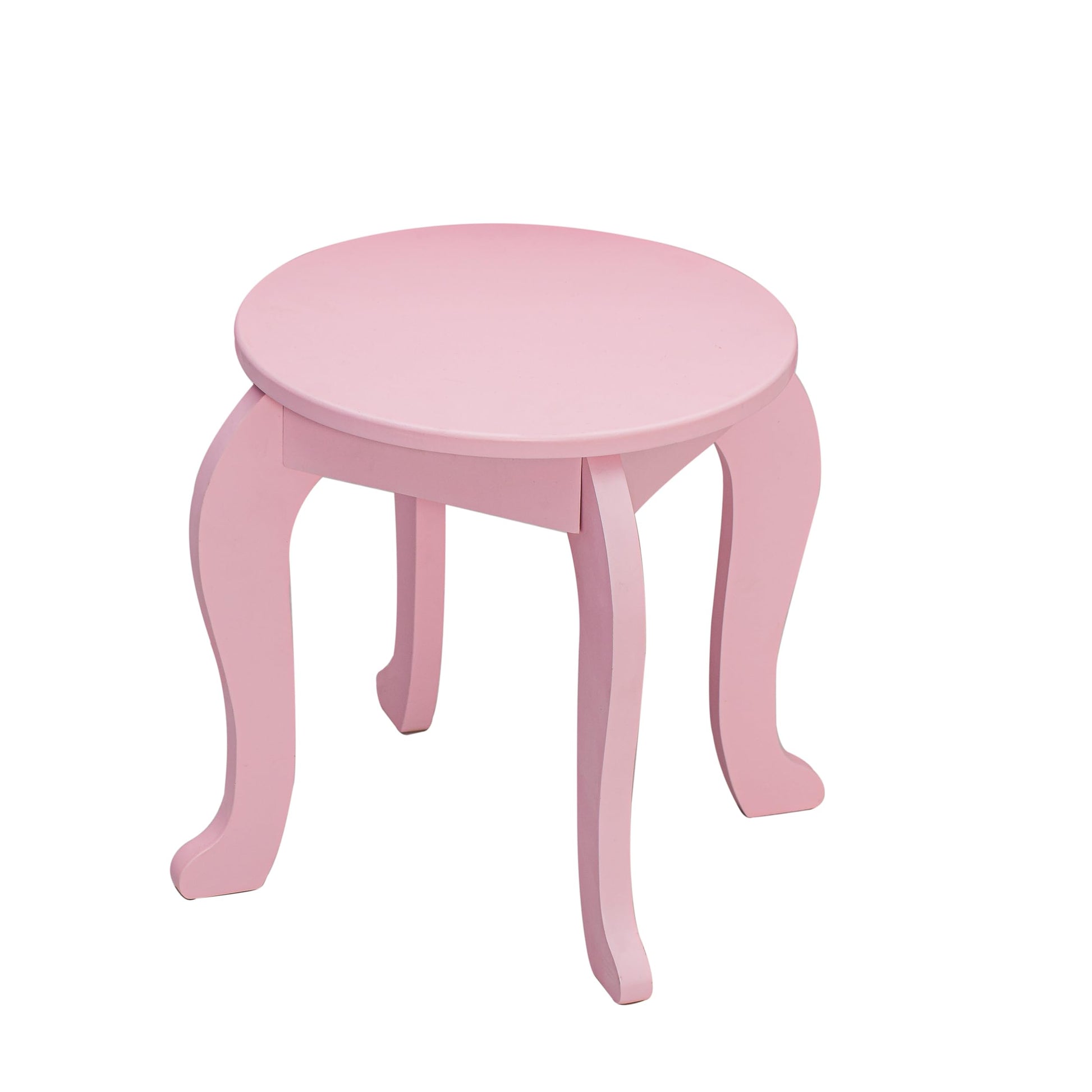 Garvee Tocador Infantil De Madera 2 En 1 Con Espejo Triple Plegable Y Cajón Para Niñas, Diseño Princesa, MDF Resistente, Taburete, Habitación Infantil