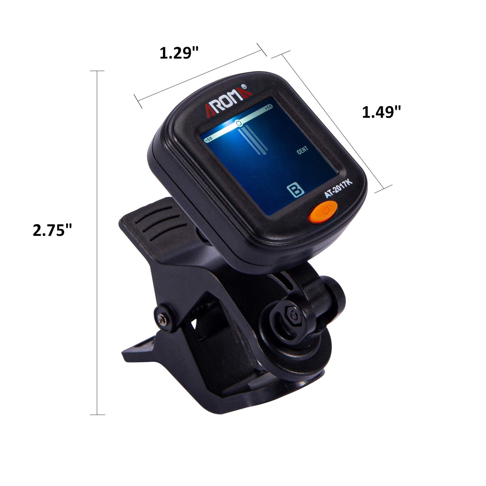 Garvee Kalimba Tuner, accordatore digitale girevole speciale per Kalimba e chitarre, regolabile, robusto, nero, per esercitarsi con la musica