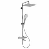 Garvee Struttura Alternativa Doccia Moderna con Miscelatore Termostatico Set Completo per Bagno, Cromato, Regolabile, Facile Installazione - Cromado