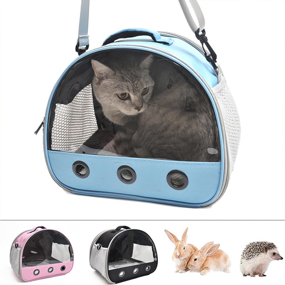 Garvee Borsa da trasporto piccola per porcellini d'India, borsa da viaggio portatile per criceti, conigli, ricci, petauri dello zucchero, adatta a più animali domestici, dimensioni compatte, rosa