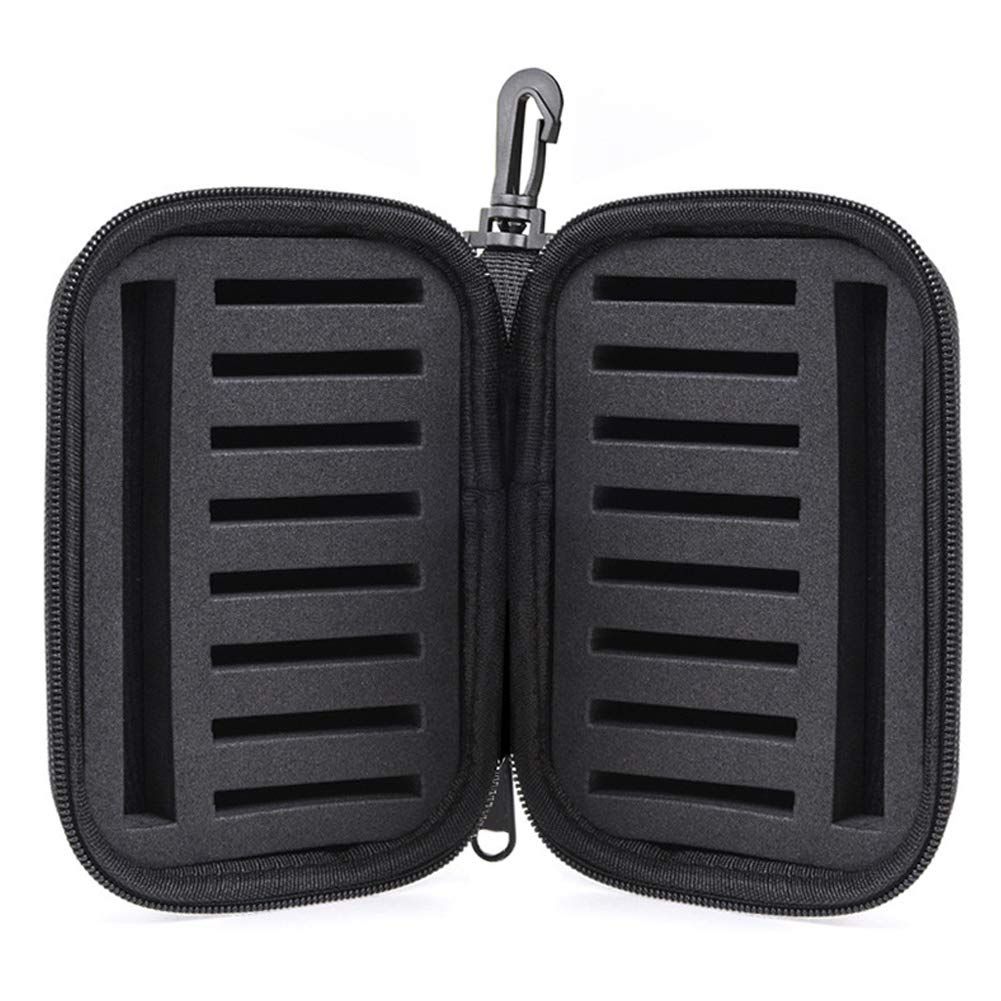 Set di 16 cucchiaini da pesca Garvee con borsa, lame rotanti luminose, nucleo in schiuma resistente, per trote e persici, nero, acqua dolce e salata