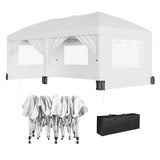 Garvee Tenda da Festa 3x6m Copertura Commerciale Impermeabile Telaio Rinforzato 210D Oxford Bianca per Eventi Esterni 3 Altezze Regolabili