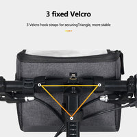 Garvee Borsa Manubrio Bicicletta 4.5L Impermeabile TPU Touch Multiuso per MTB Corsa Pieghevole, 20x12.5x18 cm, Nero