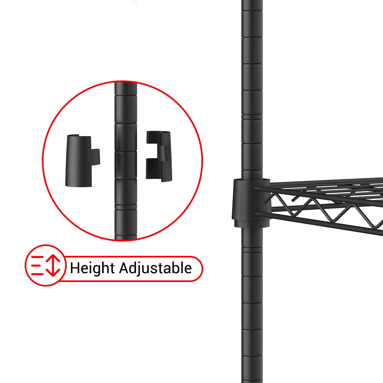 Scaffalatura metallica a 5 ripiani Garvee, resistente, regolabile, acciaio, grande capacità, 59x59x13,8 cm, garage e deposito